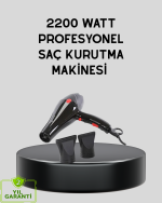 Profesyonel 2200W Fön Makinesi – AC Motorlu, Hızlı Kurutma, Hafif Tasarım - Görsel 5
