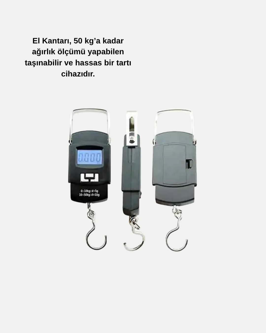 1238783_4-103.png Portatif Dijital El Kantarı – Bavul, Kargo ve Paket Tartı Cihazı 50 Kg - Görsel 1