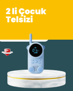 LCD Ekranlı Çocuk Telsizi – İki Yönlü Ses, 1-3 km Çekim Mesafesi - Görsel 5