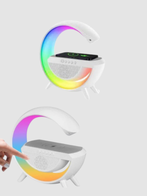 Bluetooth 5.0 Hoparlör – Kablosuz Şarj, RGB Gece Lambası ve FM Radyo