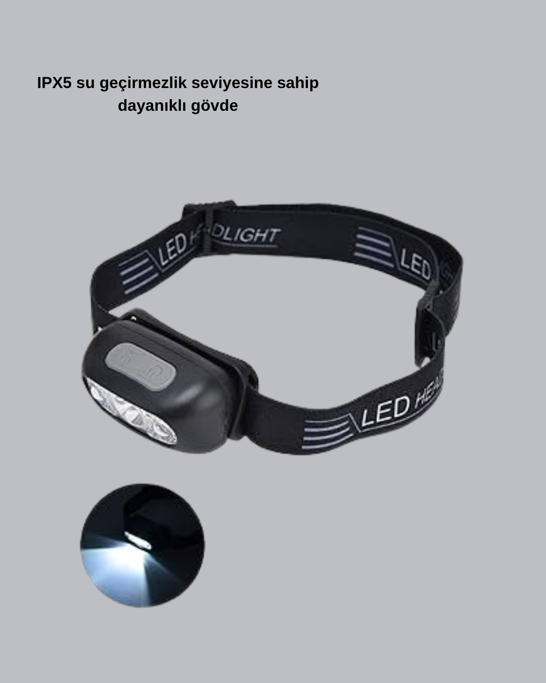 1238874_4-139.png Şarjlı LED Kafa Feneri | 4 Modlu Akıllı Sensörlü Far | Su Geçirmez IPX5 Kamp ve Balıkçı Lambası - Görsel 1