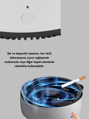 Küllük ve Hava Temizleyici 2’si 1 Arada – Sigara Kokusu Giderici, Araba ve Ofis İçin