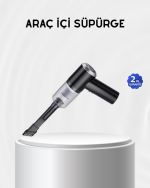 Kablosuz El Süpürgesi – Araç İçi Temizlik İçin 5500PA Güçlü Emiş, USB Şarjlı - Görsel 5