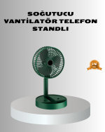 Şarjlı Katlanabilir Mini Fan – 3 Kademe Hız Ayarı, Taşınabilir Tasarım - Görsel 5