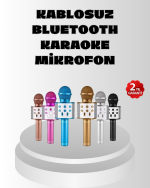 Kablosuz Bluetooth Karaoke Mikrofon  Yankı Efektli - Görsel 5