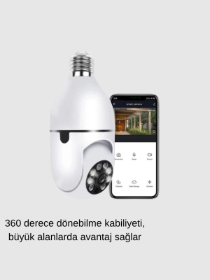 Akıllı Duylu 360° Güvenlik Kamerası – PTZ Özellikli, Uzaktan Kontrollü Akıllı Kamera