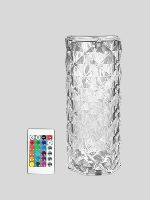 Kristal RGB LED Masa Lambası – Renkli Kumandalı Işık, Dekoratif ve Enerji Tasarruflu