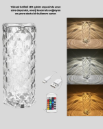 Kristal Tasarımlı RGB LED Gece Lambası – Kumandalı, Renk Değiştiren Dekoratif Işık - Görsel 2