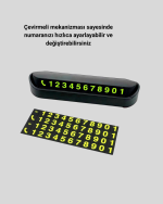 Alüminyum Kasa Gri Çevirmeli Araç İçi Telefon Numaratörü - Görsel 4