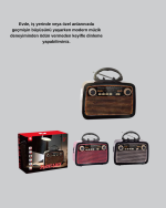 Ahşap Dokulu Bluetooth Müzik Kutusu – Vintage LED Tasarımıyla Modern Ses Deneyimi - Görsel 3