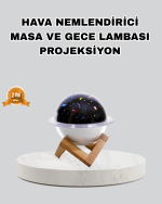 Aromaterapili USB Hava Nemlendirici – Projeksiyon Işıklı, Sessiz ve Şık Tasarım - Görsel 5