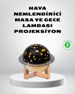 USB Projeksiyon Gece Lambası ve Hava Nemlendirici – Aromaterapi Destekli, Taşınabilir Mini - Görsel 5