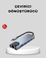 Type-C Çoklu Dönüştürücü – Alüminyum Gövde, Hızlı Veri Aktarımı ve Şarj Desteği - Görsel 5