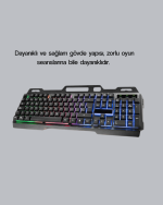 RGB Işıklı Oyuncu Klavye Mouse Seti – Türkçe Q, Ayarlanabilir DPI, Ergonomik ve Dayanıklı Tasarım - Görsel 3
