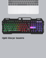 RGB Işıklı Oyuncu Klavye Mouse Seti – Türkçe Q, Ayarlanabilir DPI, Ergonomik ve Dayanıklı Tasarım - Görsel 4
