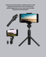 Kablosuz Bluetooth Selfie Çubuğu – 360° Dönebilir Başlık, Taşınabilir ve Şık Tasarım - Görsel 3
