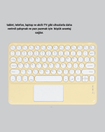 Bluetooth Kablosuz Klavye – İnce Slim Model, Tablet ve Akıllı TV Uyumlu, Sessiz Tuşlu Taşınabilir Klavye - Görsel 2