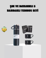 Paslanmaz Çelik 500 ml Termos Seti – 8 Saat Isı Koruma, Vakumlu, Sızdırmaz ve Taşınabilir - Görsel 5