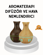 Ahşap Desenli 130 ml Aromaterapi Difüzör Sessiz ve USB Bağlantılı - Görsel 5