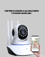 Full HD Akıllı IP Kamera – Gece Görüşlü, Hareket Sensörlü, Çift Yönlü Ses ve Online Kayıt Özellikli - Görsel 4
