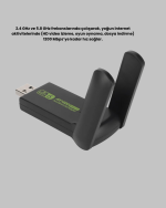 1200 Mbps Dual Band WiFi Adaptör – 5.8G & 2.4G Çift Antenli - Görsel 2