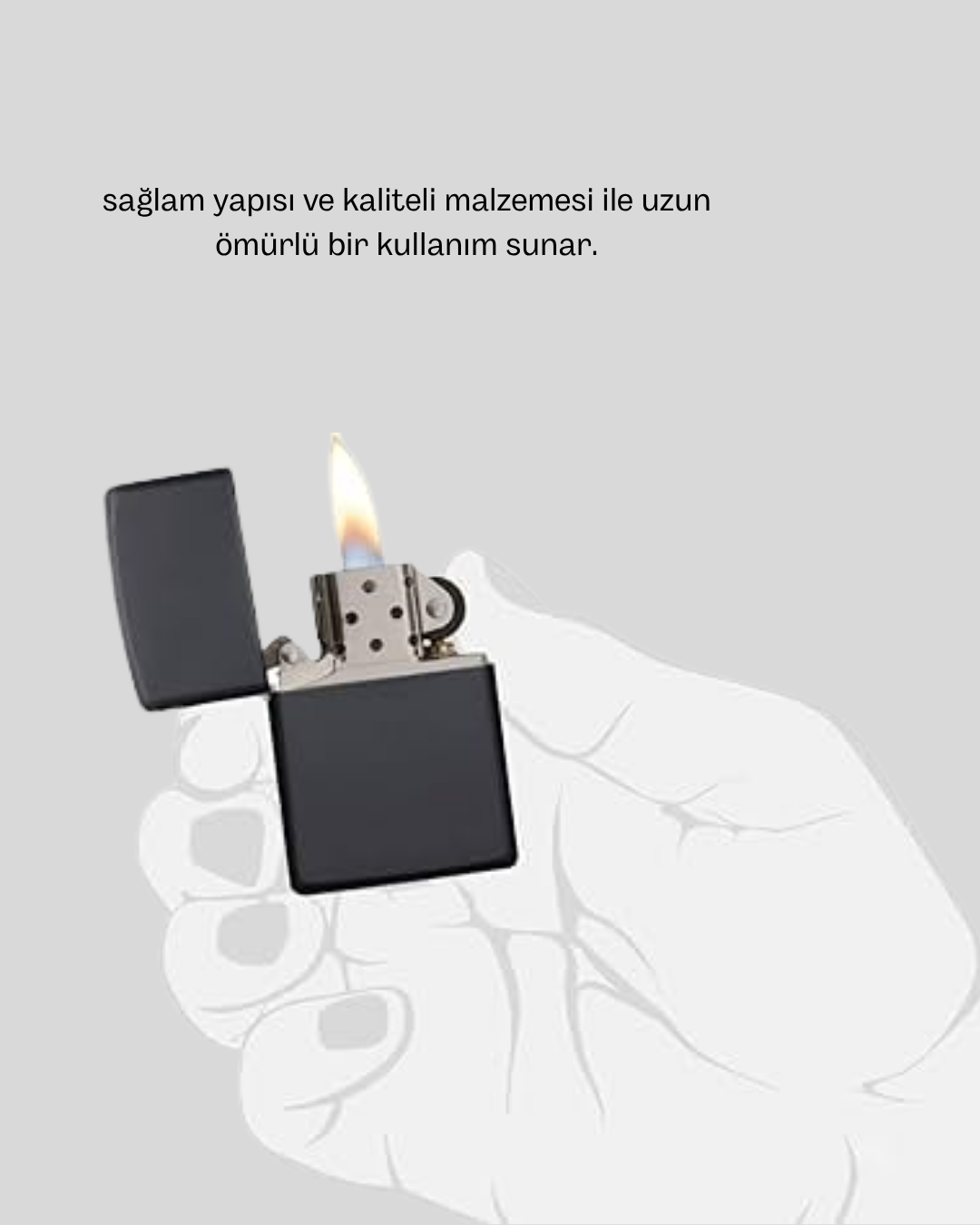 1239176_4-9.png Tasarım Metal Çakmak Minimal Mat Yüzeyli ve Şık Görünümlü - Görsel 1