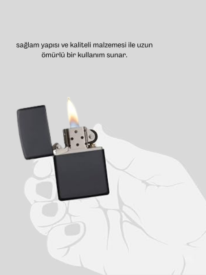 Ergonomik Metal Çakmak Mat Kaplamalı ve Şık Tasarımlı Aksesuar