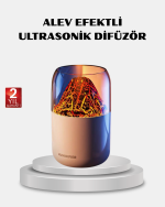 280ml Alev Işıklı Ultrasonik Hava Nemlendirici Sessiz ve USB Şarjlı - Görsel 5