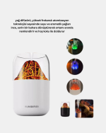 280ml Alev Işıklı Ultrasonik Hava Nemlendirici Sessiz ve USB Şarjlı - Görsel 4