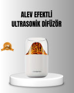 Alev Efektli Ultrasonik Uçucu Yağ Difüzörü 280ml Su Tanklı ve Sessiz Çalışma Özellikli - Görsel 5
