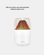 Alev Efektli Ultrasonik Uçucu Yağ Difüzörü 280ml Su Tanklı ve Sessiz Çalışma Özellikli - Görsel 2