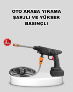 Akülü Araba Yıkama Makinesi 21V Güçlü Basınçlı ve Çift Akülü Taşınabilir - Görsel 5