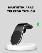 Manyetik Araç Telefon Tutucu 360° Dönebilen ve Sarsıntısız Güçlü Mıknatıslı - Görsel 5