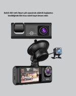 Üç Kameralı Araç İçi Kayıt Sistemi Full HD Gece Görüşlü ve G-Sensör Destekli - Görsel 2
