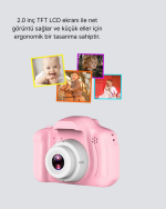 Çocuklar İçin Mini Fotoğraf Makinesi 8MP 1080P Video ve Darbeye Dayanıklı - Görsel 2