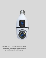 Ampul Tipi WiFi Kamera 2MP Lensli Full HD Görüntü ve Akıllı Hareket Algılama - Görsel 3