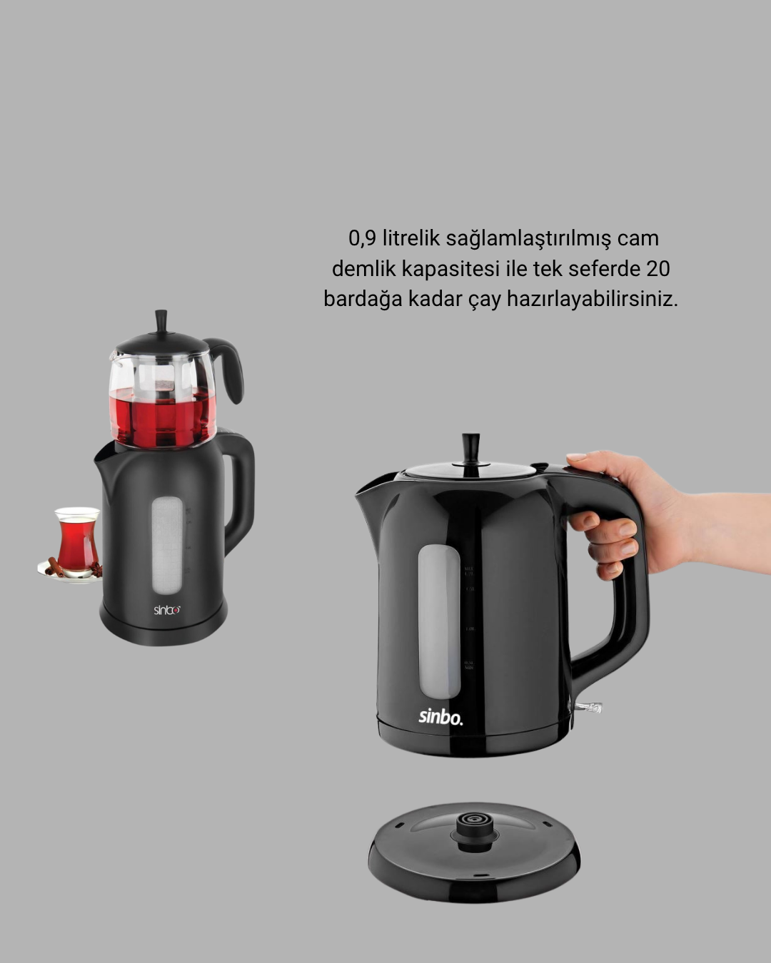1239217_4-20.png Çaycı Cam Demlikli 1800W Güçlü ve Sıcak Tutmalı Elektrikli Çay Makinesi - Görsel 1