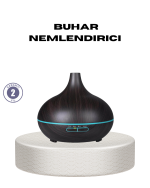 550 ml Ultrasonik Uçucu Yağ Difüzörü 7 Renk LED Işıklı ve Zaman Ayarlı - Görsel 4