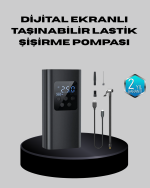 Taşınabilir 80W Kablosuz Lastik Şişirme Pompası Dijital Ekranlı - Görsel 5