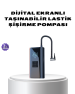 Kablosuz Dijital Lastik Şişirme Pompası LED Işıklı 80W - Görsel 5