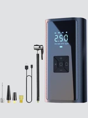 Kablosuz Dijital Lastik Şişirme Pompası LED Işıklı 80W