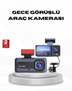 Full HD Üç Kameralı Araç Kamerası G-Sensörlü ve Gece Görüşlü - Görsel 5