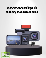 Üç Kameralı Dash Cam 170° Geniş Açılı Full HD Gece Görüşlü - Görsel 5