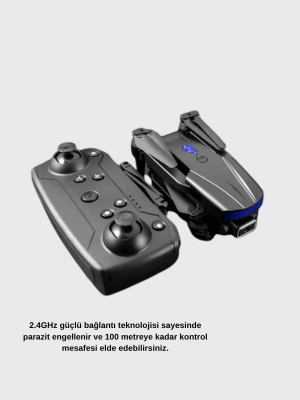 Wi-Fi Bağlantılı 4K Drone Katlanabilir ve 360° Takla Özellikli