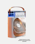 3’ü 1 Arada Mini Klima Fan USB Şarjlı, 7 Renk Gece Lambalı ve Nemlendirici - Görsel 2