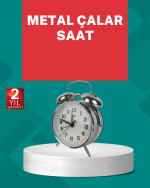 Dekoratif Gümüş Işıklı Alarmlı Masa Saati Sessiz Mekanizma - Görsel 5