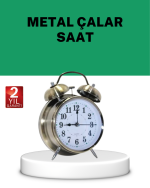 Gümüş Renkli Sessiz Işıklı Dekoratif Masa Üstü Çalar Saat Alarmlı - Görsel 5