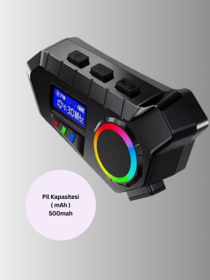 Bluetooth 5.4  İnterkom IP65 Toz ve Su Geçirmez LED Göstergeli
