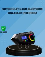 500mAh Bataryalı Bluetooth 5.4  İnterkom LED Ekranlı FM Destekli - Görsel 5