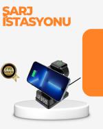4’ü 1 Arada Kablosuz Şarj İstasyonu – LED Saat Ekranlı, Apple Uyumlu, Akıllı Güvenlik Koruması - Görsel 5